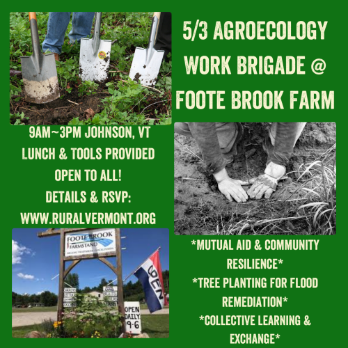 work brigade at foote foot farm 5/3!