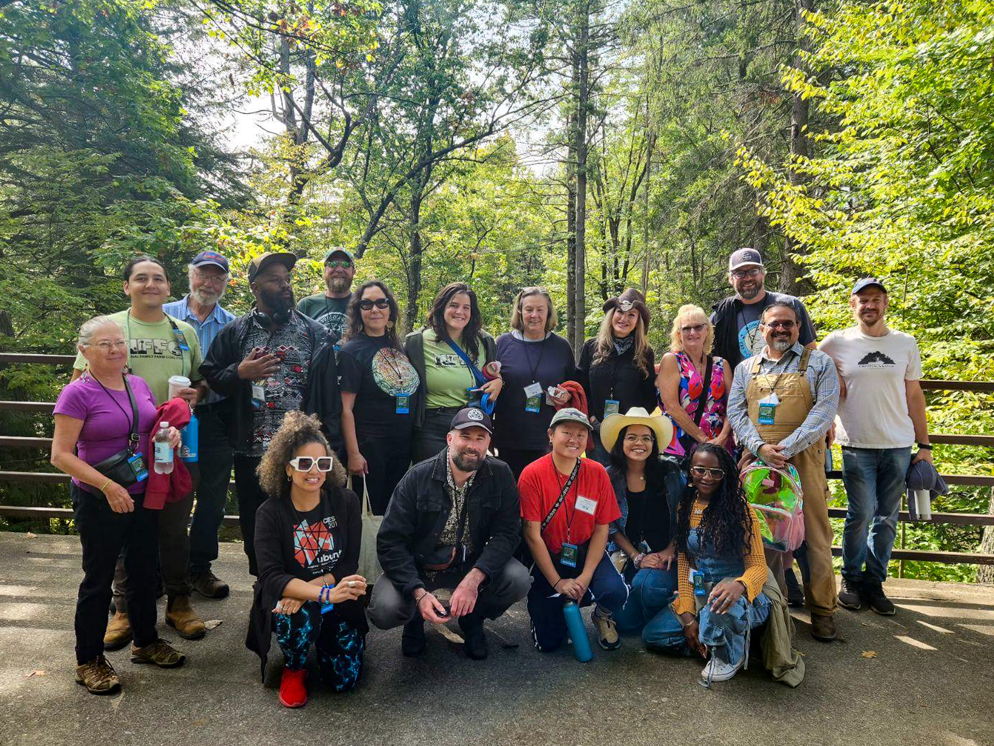 A group shot of the National Family Farm Coalition (of which NOFA-VT is part) at this year's Farm Aid