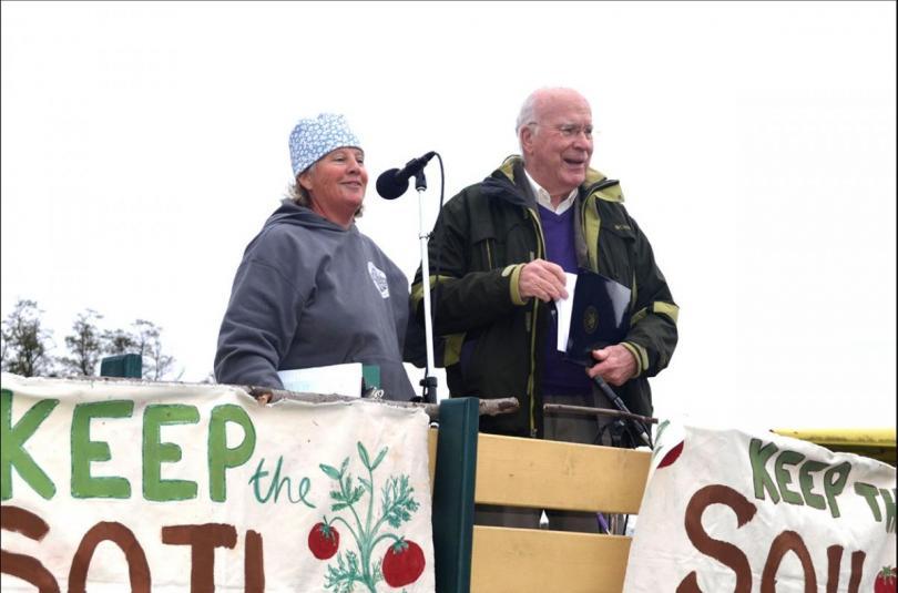 Senator Leahy at an organic rally