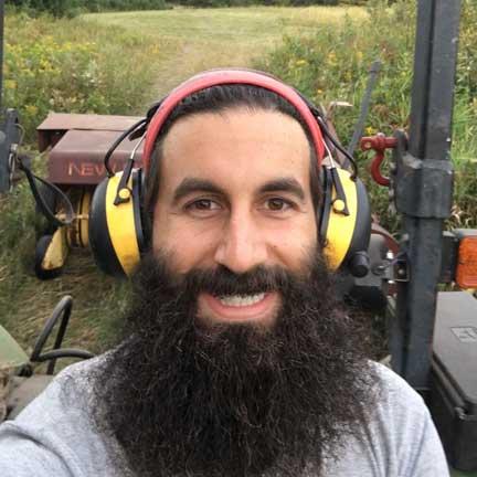 Christopher Helali pictured on his tractor