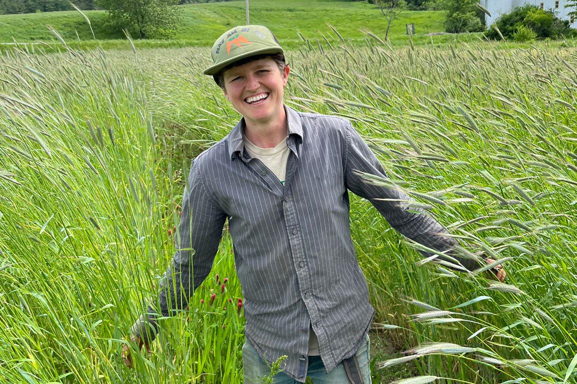 Farm Beginnings participant Stoni Tomson of New Tradition Farm