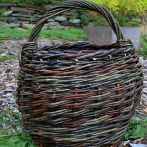Willow basket weaved with willows from Cloudwater Farm