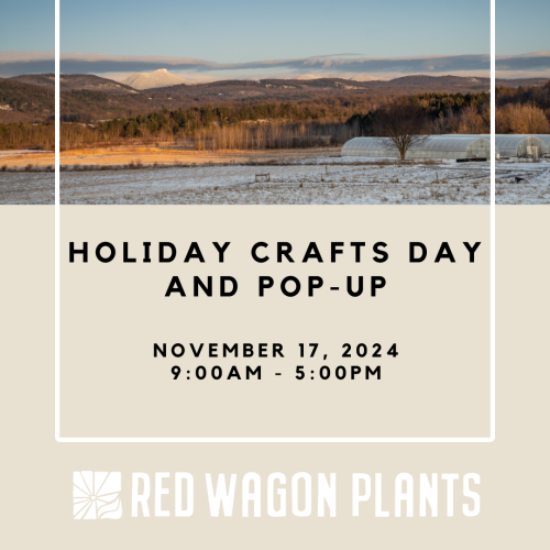 Holiday Crafts Day and Pop-Up at Red Wagon Plants