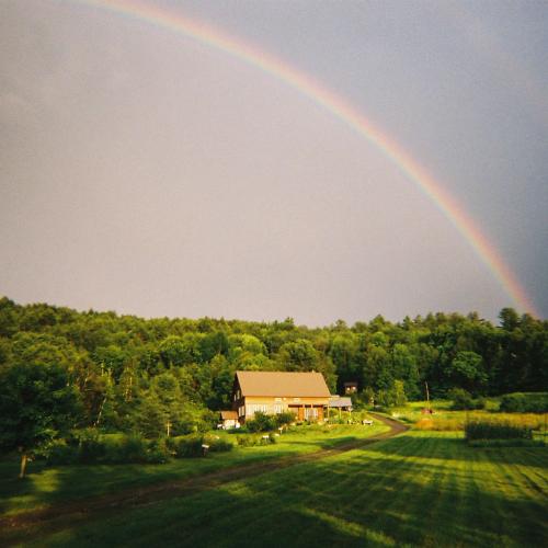 Rainbow over the central part of the farm