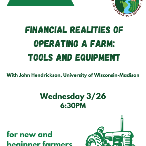 event flyer for webinar on farm equipment business planning